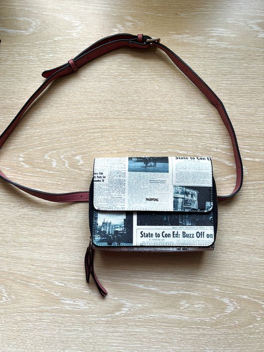 Torebka mała nerka saszetka kopertówka gazeta komiks vintage Parfois