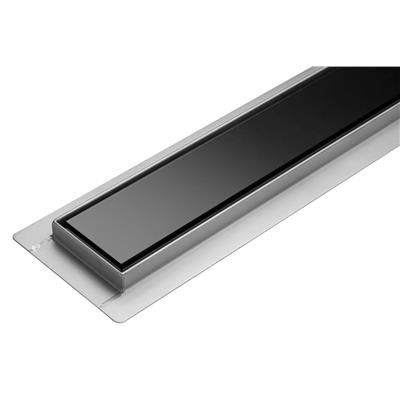 Odpływ liniowy 90x7cm BLACK GLASS wet dry FALA
