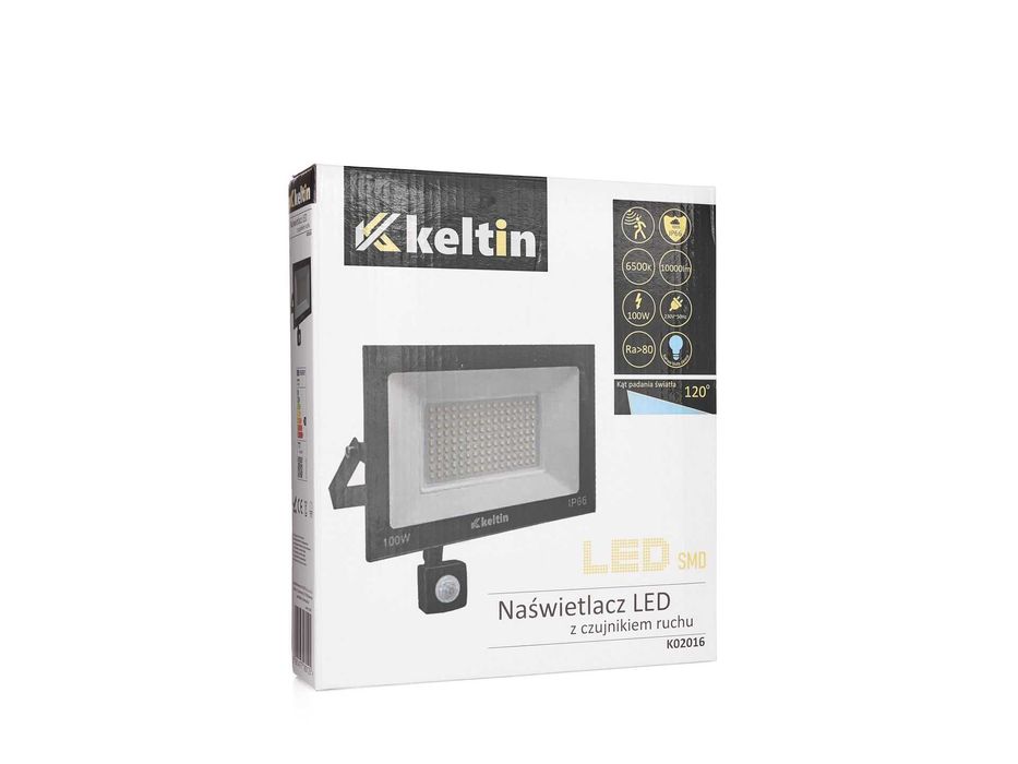 HALOGEN 100W naświetlacz CZUJNIK ruchu biały neutral zimny 4500K 1697