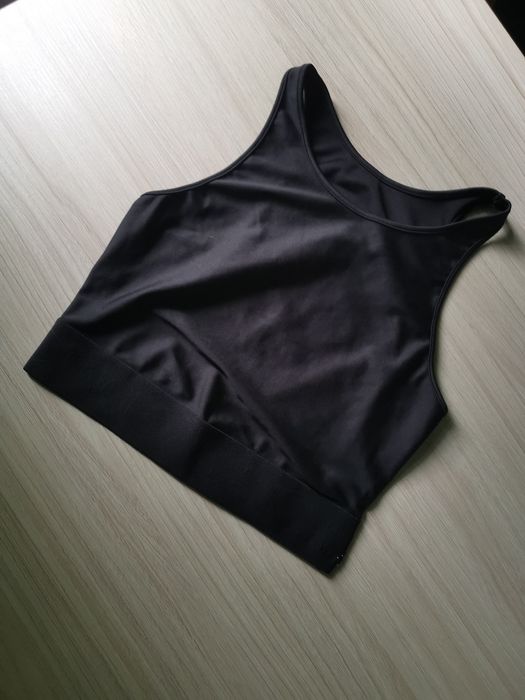 Czarny crop top sportowy Black sports top bra Dance