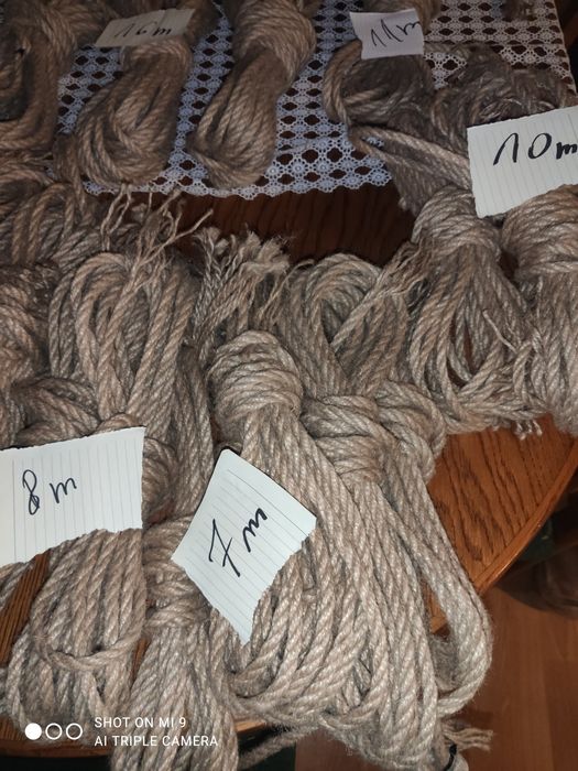 Sznurek jutowy 8mm  50 gr /mb