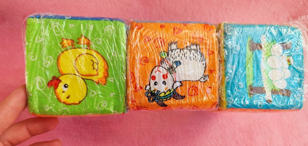 М'які кубики з тваринами, кубики для малюків