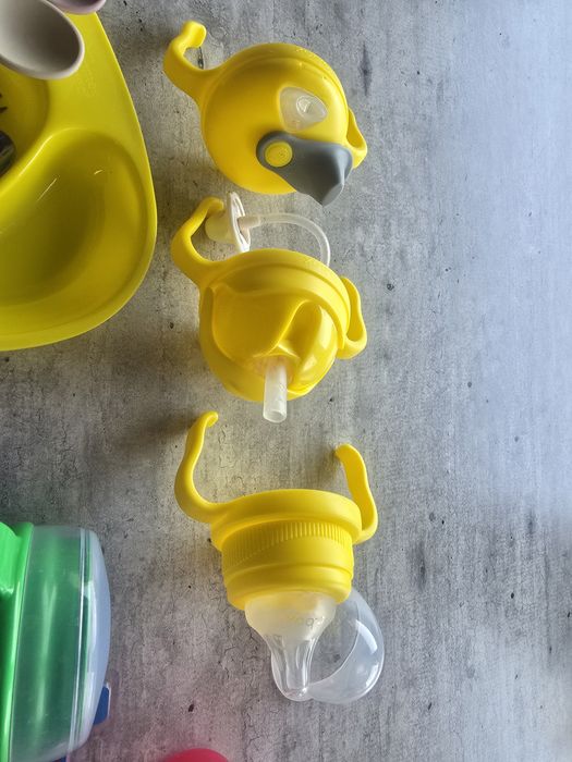 Zestaw do karmienia BLW talerzyk, kubek 360', sztućce dziecięce, slini