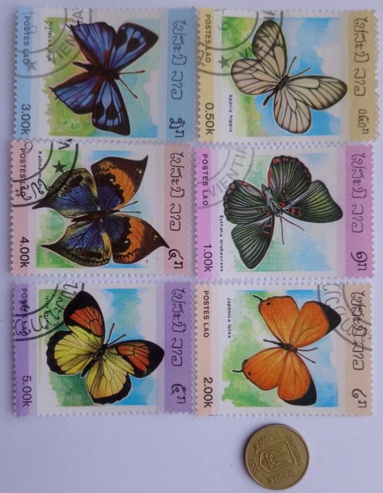 Почтовые марки поштучно и коллекцией. Бабочки #butterfly