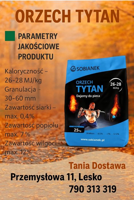 Węgiel groszek pellet brykiet Lesko