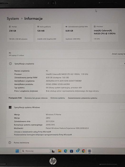 Sprzedam Laptop HP 17 "