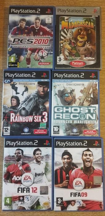PlayStation 2 Fat,  comandos originais, 9 jogos