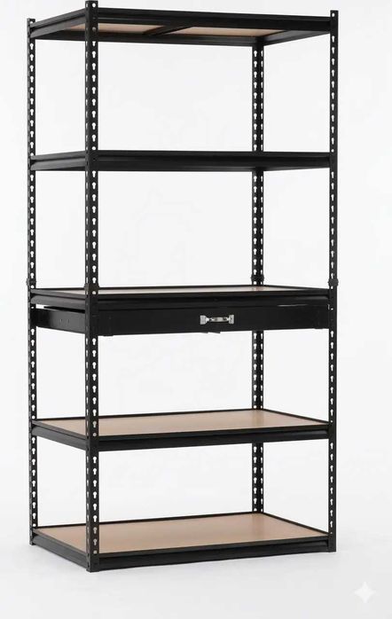 Складський стелаж 5 рівнів 180x90x60 см 175 кг GWI2127 стелаж для