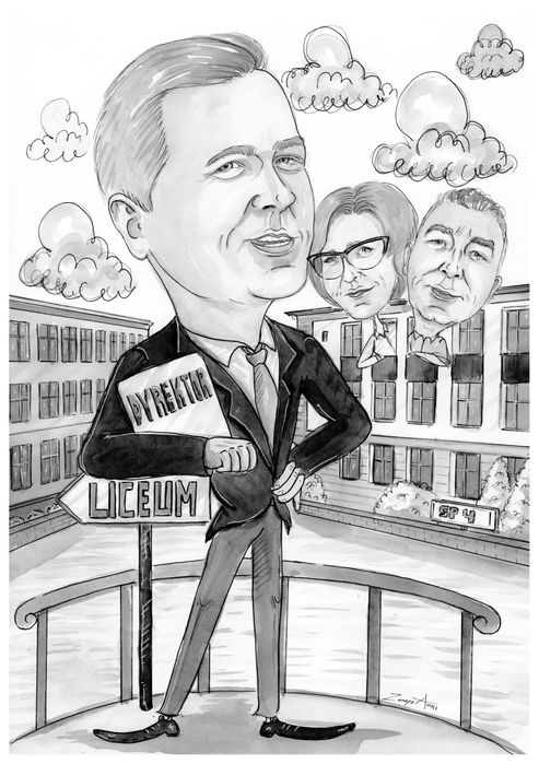 Karykatura portretowa prezent ślub rocznica