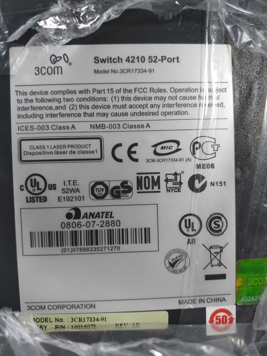 Коммутатор 3Com Switch 4210 52-Port