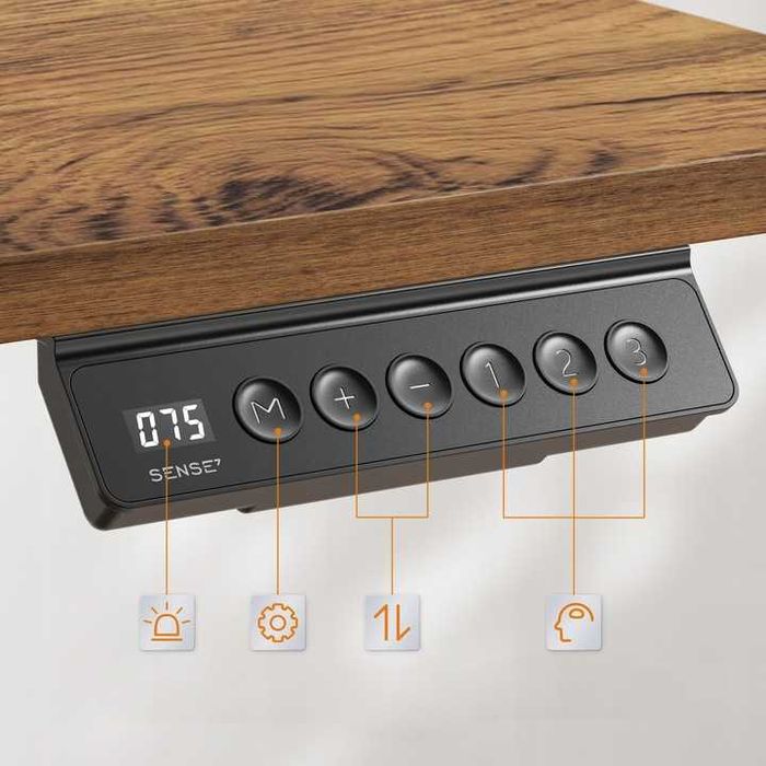 NOWE Biurko Regulowane Gamingowe Sense7 140x70 Elektryczne Podnoszone