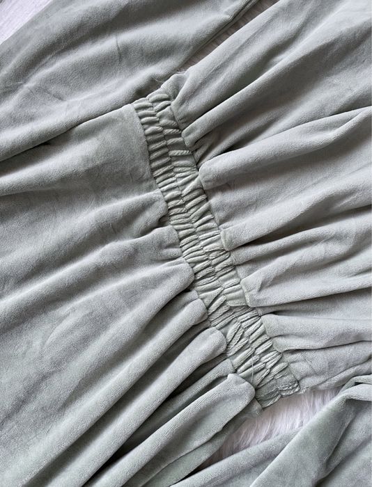 Sukienka khaki welurowa