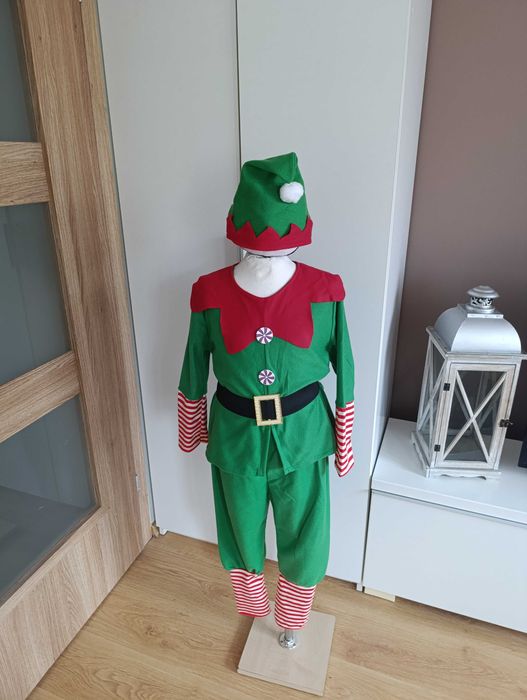NOWY strój karnawałowy ELFA KRASNALA SKRZATA kostium 134/140 183