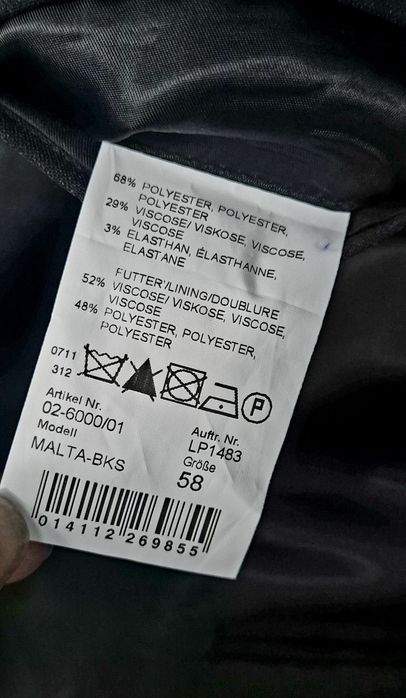 LUIGI MORINI roz. 58 3XL garnitur męski super stan