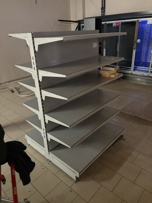 Regał sklepowy magazynowy | Regały Przyścienny + Gondola dwustronny |