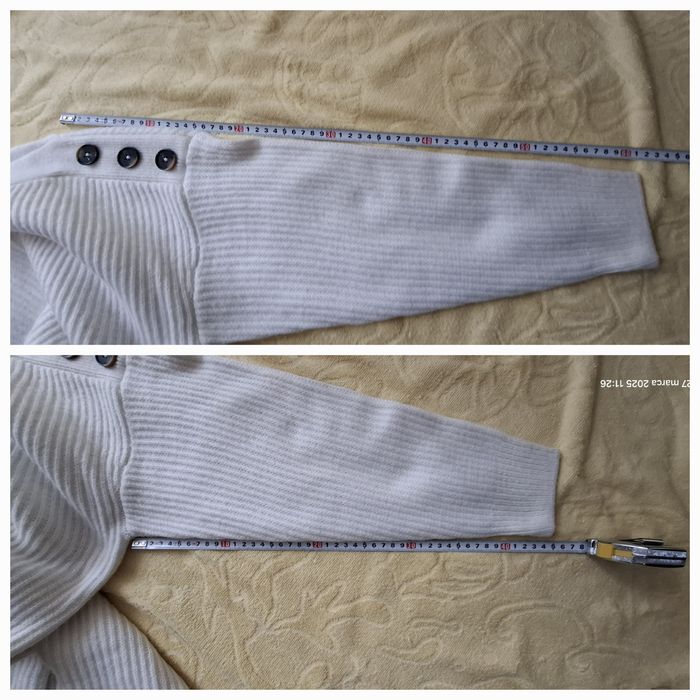 Sweter damski oversize z ozdobnymi guzikami, Bodyflirt