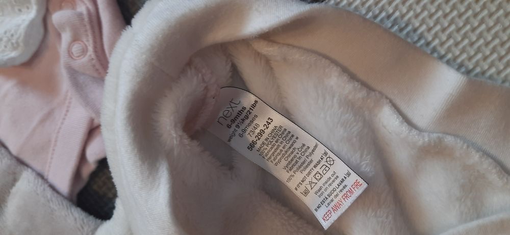 Zestaw paczka Next bluza polar miś Zara bluzka boho Primark body 74 80