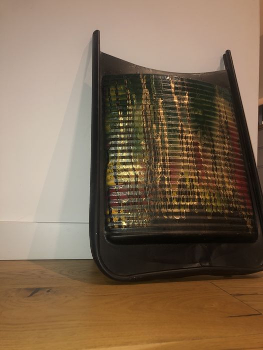 Obraz na starej tarce.