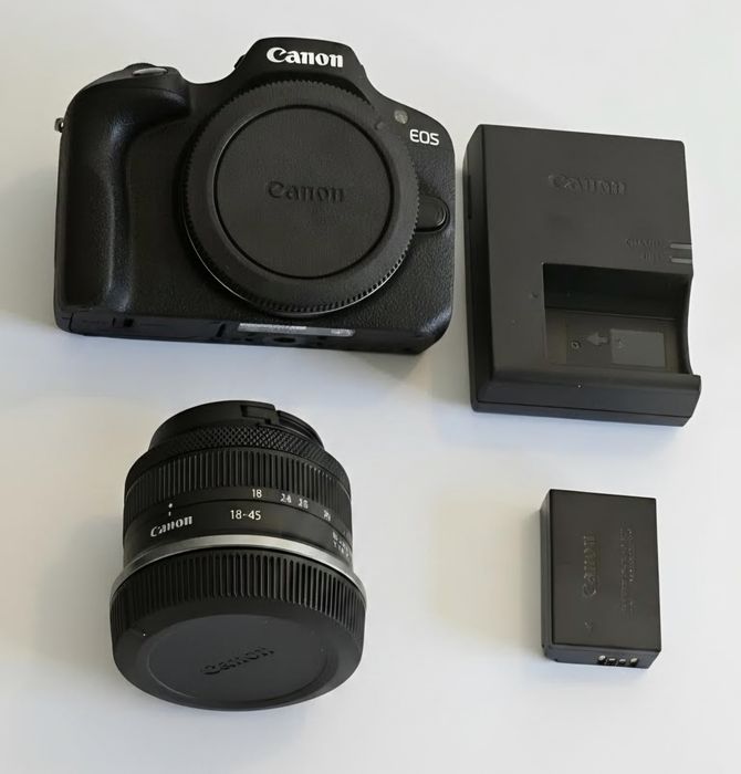Canon EOS R100 e Lente Canon 18-45mm