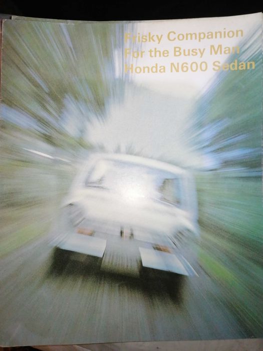 Prospekt Honda N600 lata produkcji 1967-72, 8 stron, j. angielski