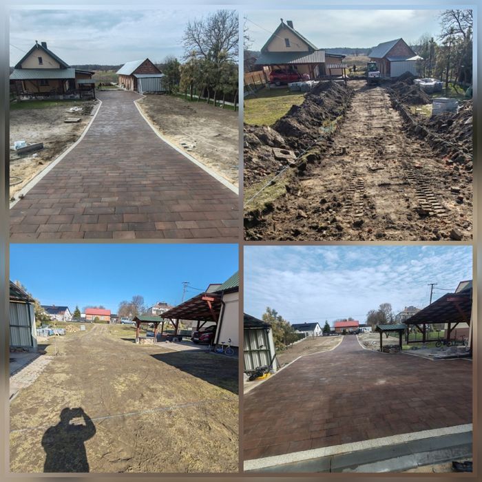 Układanie kostki brukowej Opole Lubelskie i okolice - tarasy, schody, opaski
