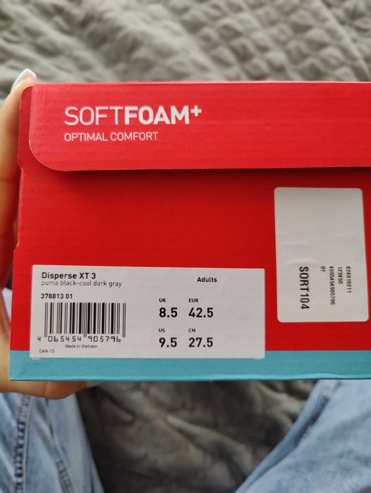 Кросівки кроссовки puma soft foam+ 42.5 27.8 см сетка чорні