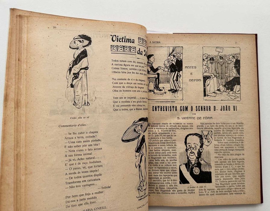 1911, A SÁTIRA – Revista humorística de caricaturas. Rara!