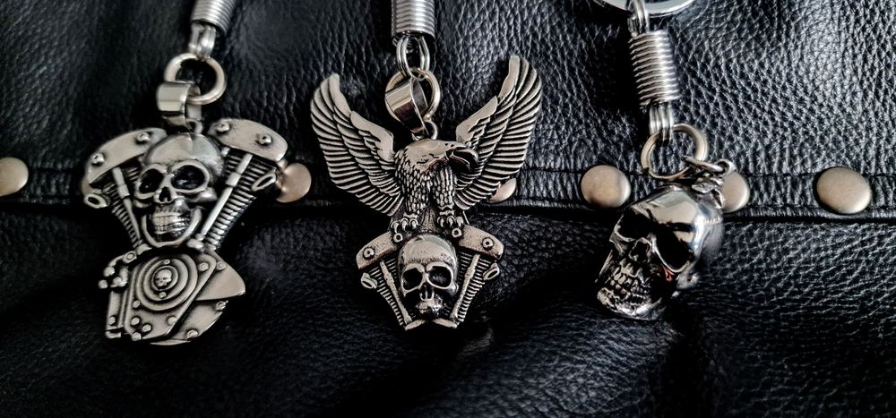 Czaszka orzeł silnik chopper brelok motocyklowy do kluczy Harley Honda