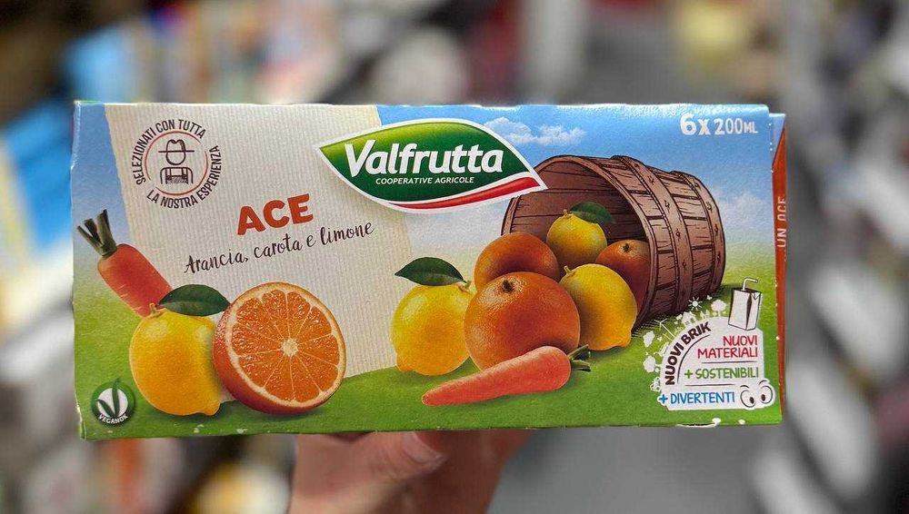 Сік Valfrutta груша,персик,мікс 6х200 мл