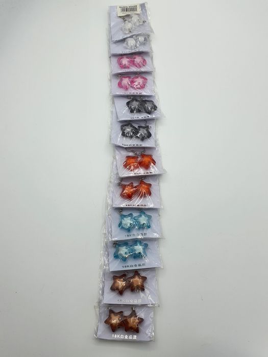 Kolczyki zestaw 12 par -gwiazdki