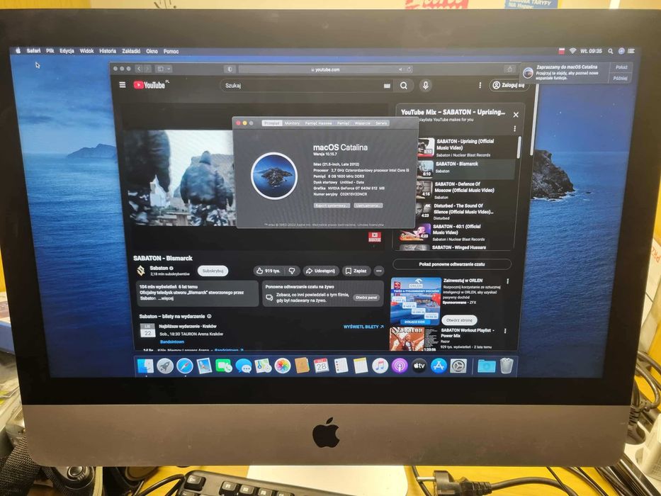 iMac a1418 21,5-calowy, z końca 2013