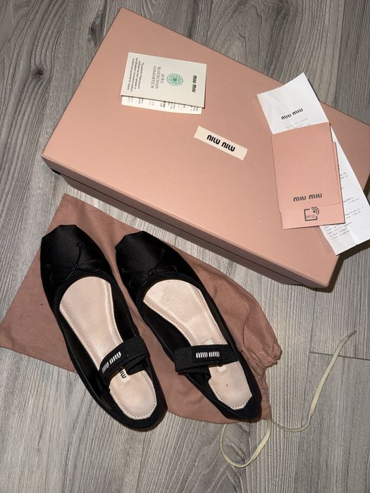 Baleriny MiuMiu Czarne 37