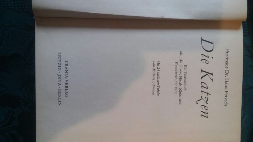 Stara książka Die katzen 1963