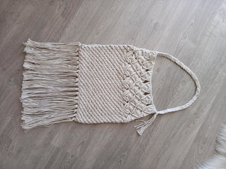 Handmade torebka torba z makramy duża na ramię Boho