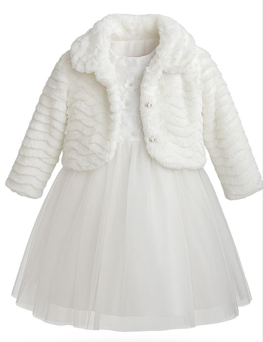 Нарядне біле плаття з болеро для дівчинки 3 роки