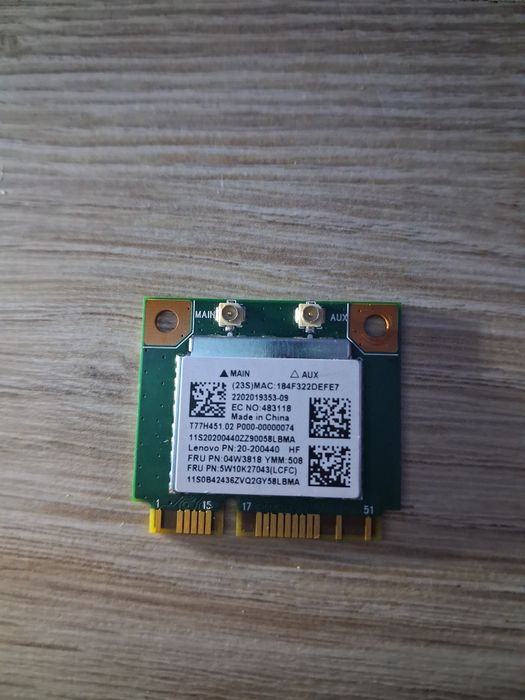 Karta sieciowa WIFI RTL8723BE laptop Lenovo
