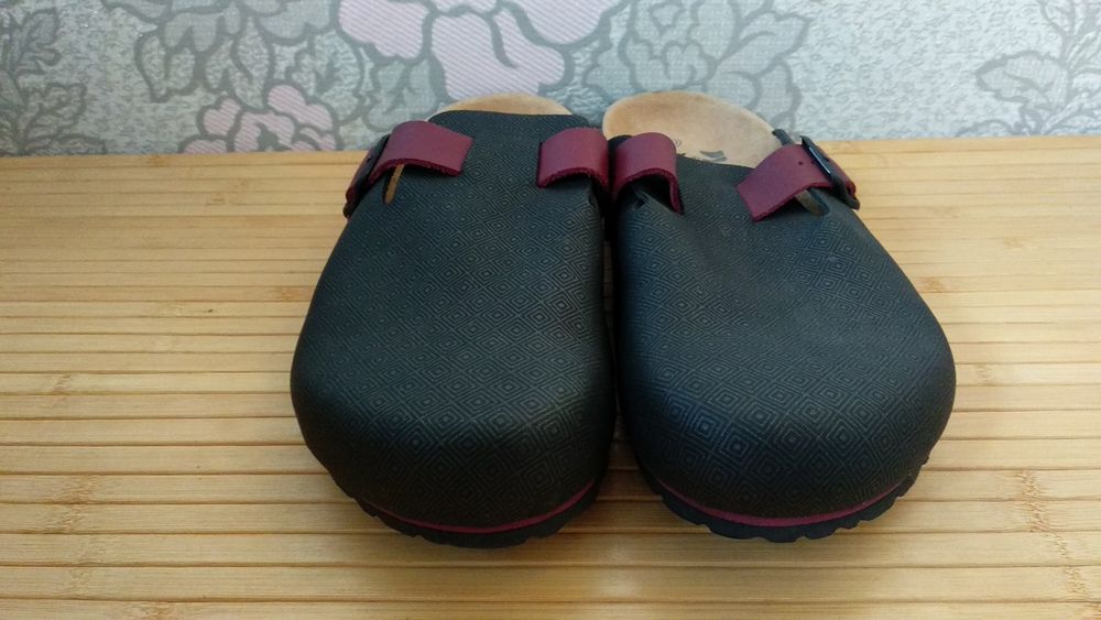 Walk x Walkx comfort сабо комфорт черные с бордовым р 40