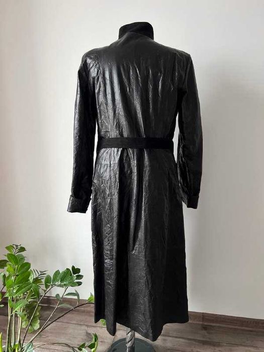 Кожаный плащ Шкіряний тренч XL