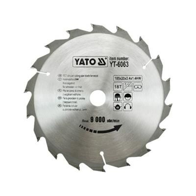 Tarcza piła widiowa do drewna 185x18Tx20mm Yato