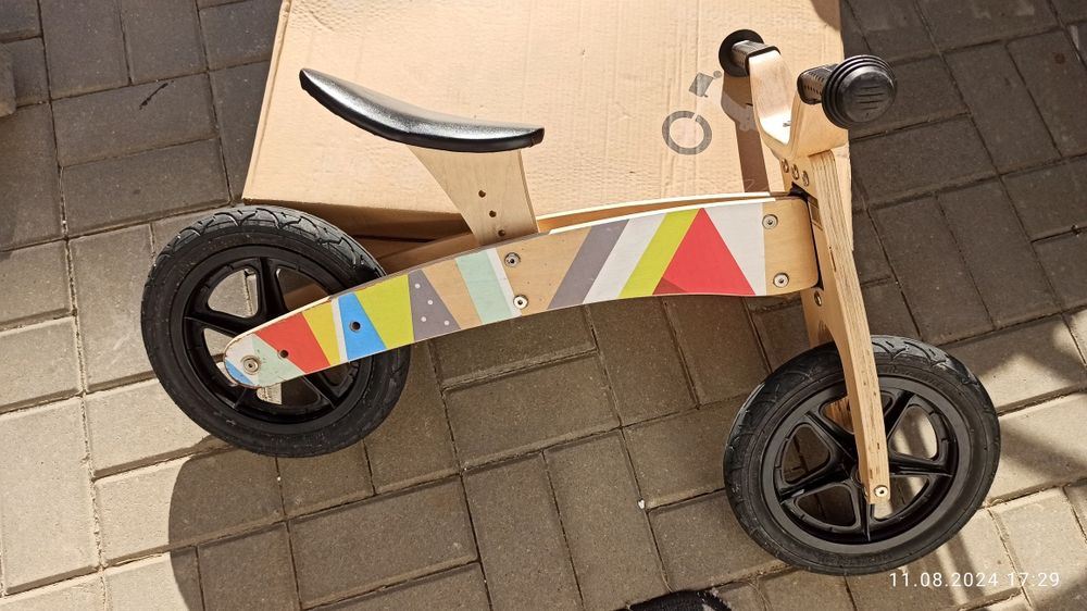 Rowerek sunbaby twist biegowy drewniany 2w1 trzykołowy dwukołowy