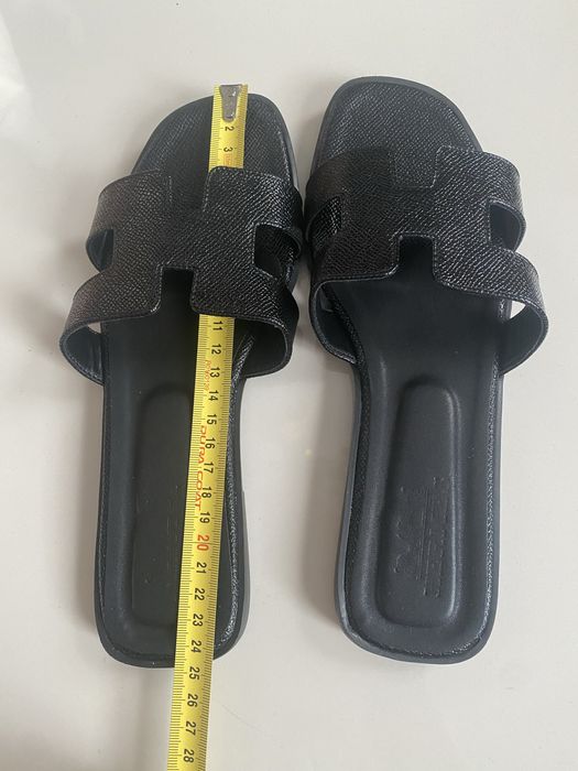 Шлепки HERMES кожа