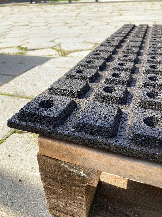 Płyty Gumowe ANTISHOCK 25 MM Puzzle Podłogi Gumowe Wygłuszeniowe