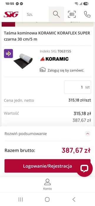 Taśma opierzeniowa, kominowa