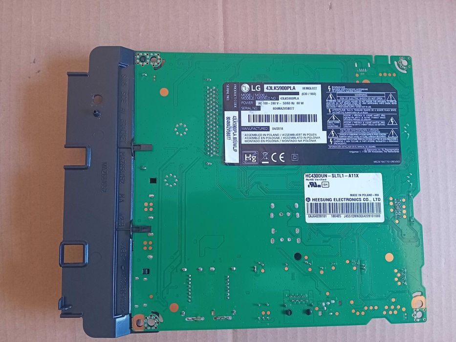 placa tv  LG 43lk5900pla