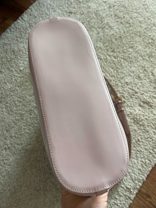 Torebka shopper Batycki skórzana pudrowy róż