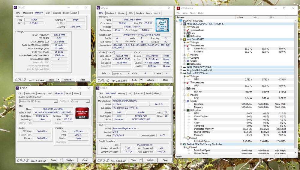 Komputer PC Składak Do gier Gamingowy i5 RX570 128GB 8GB RAM DDR4
