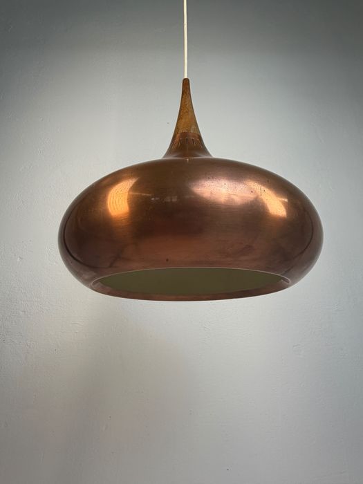 Jo Hammerborg „Orient” – lampa wisząca Fog & Mørup, Dania, miedź, lata 60.