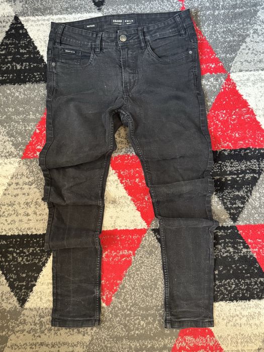 Czarne Spodnie Skinny Jeans Cropp