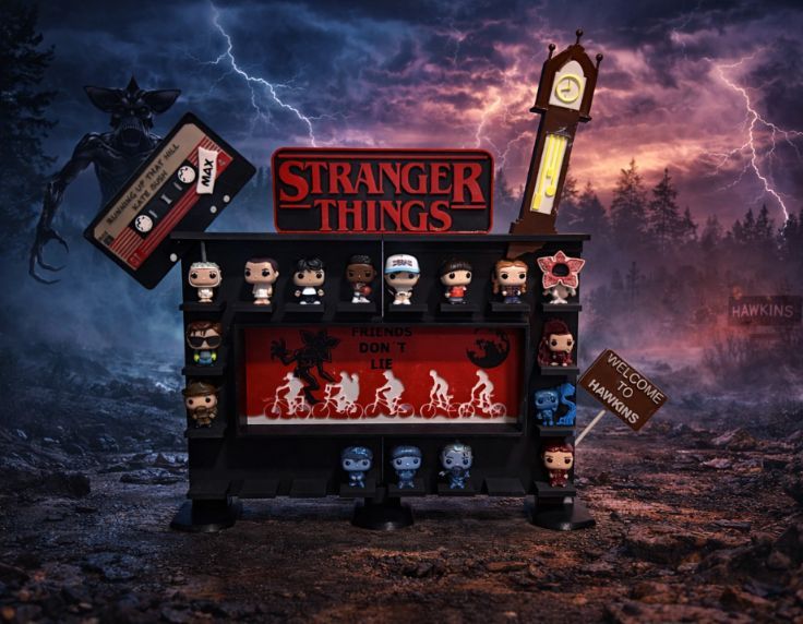 Ekspozytor Półka STRANGER THINGS na figurki z Kinder Joy 3D