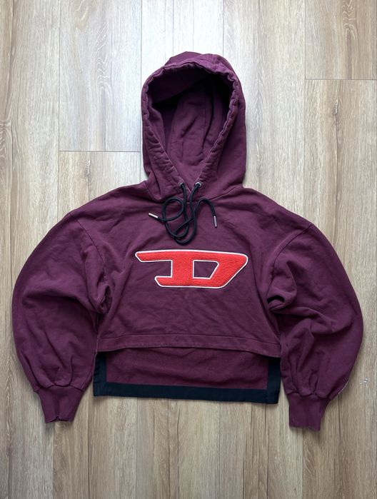 Diesel Big logo Crop Bluza z kapturem Hoodie Rap